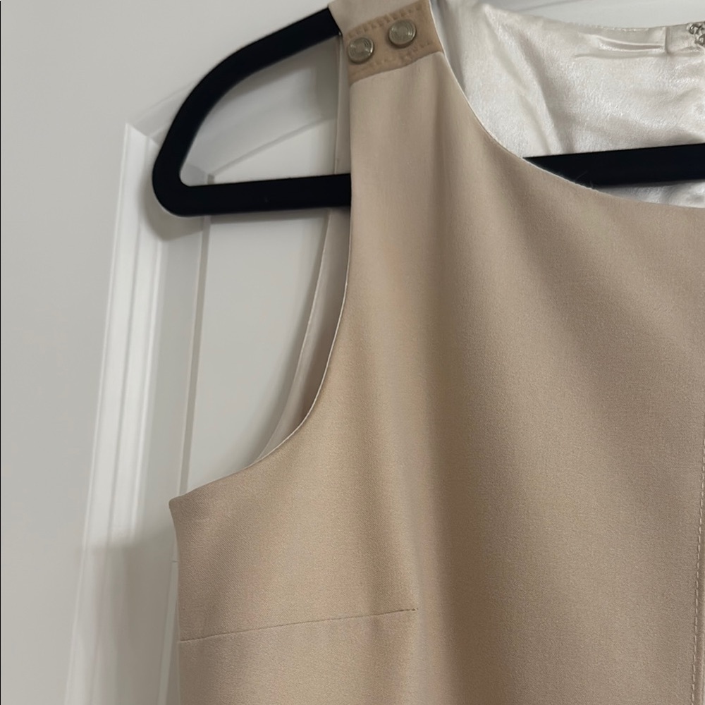 Elegant Color Block Sleeveless Dress - Picture 4 of 6
